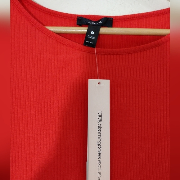 Aqua Ribbed Flounce Blouse - Picture 5 of 6